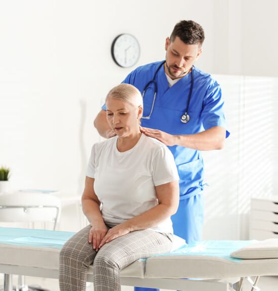 Diagnosi di osteocondrosi in un medico